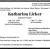 Wenrich Katharina 1909-1999 Todesanzeige